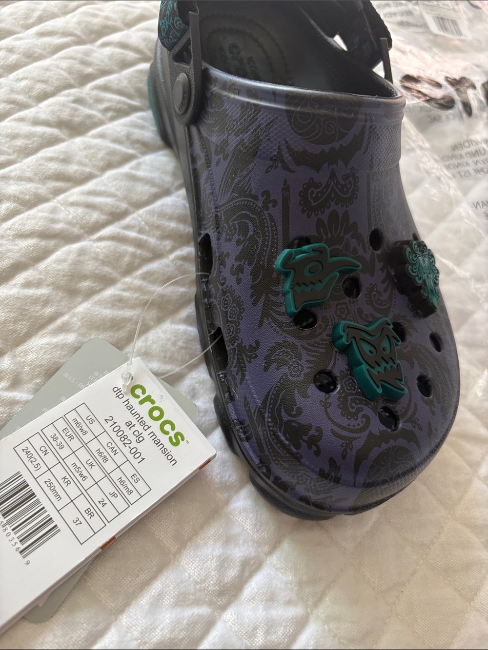 Disney x Crocs - Haunted Mansion Wallpaper Print clogs with gibbitz - Picture 10 of 11